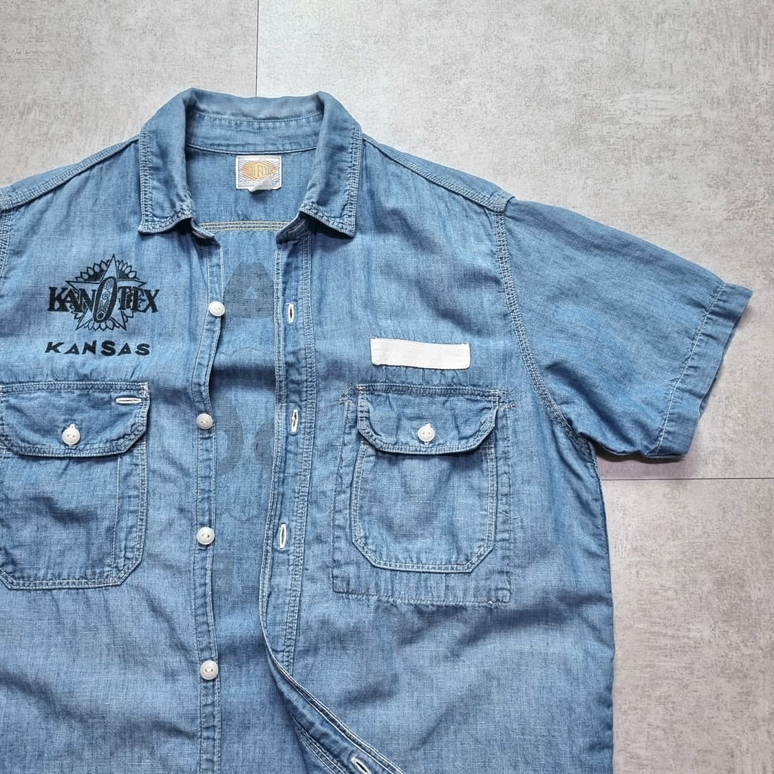 프리휠러스 Bootleggers 40s 스텐실 샴브레이 셔츠 16sz 상품이미지1