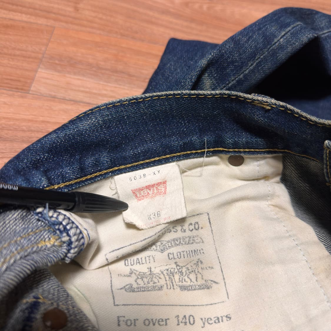 빈티지 리바이스 lvc 503B 36사이즈 상품이미지5