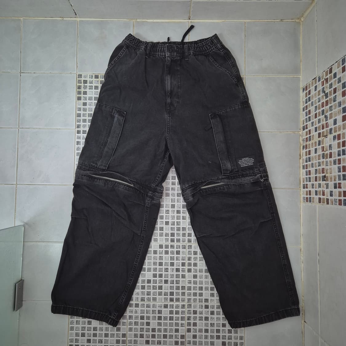 GU x 언더커버 데님 컨버터블 와이드 카고 팬츠 상품이미지1