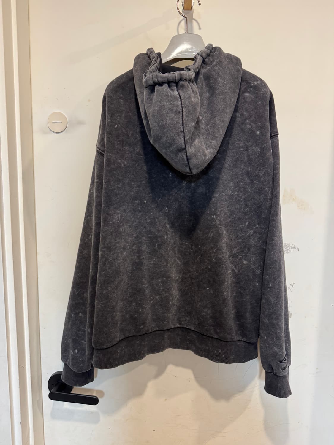 엄브로 워시드 니트 후디 집업 차콜 상품이미지7