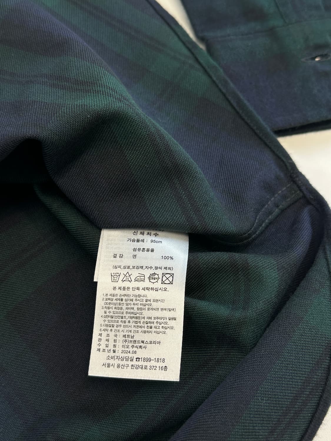 새상품) 타탄체크 셔츠 상품이미지4