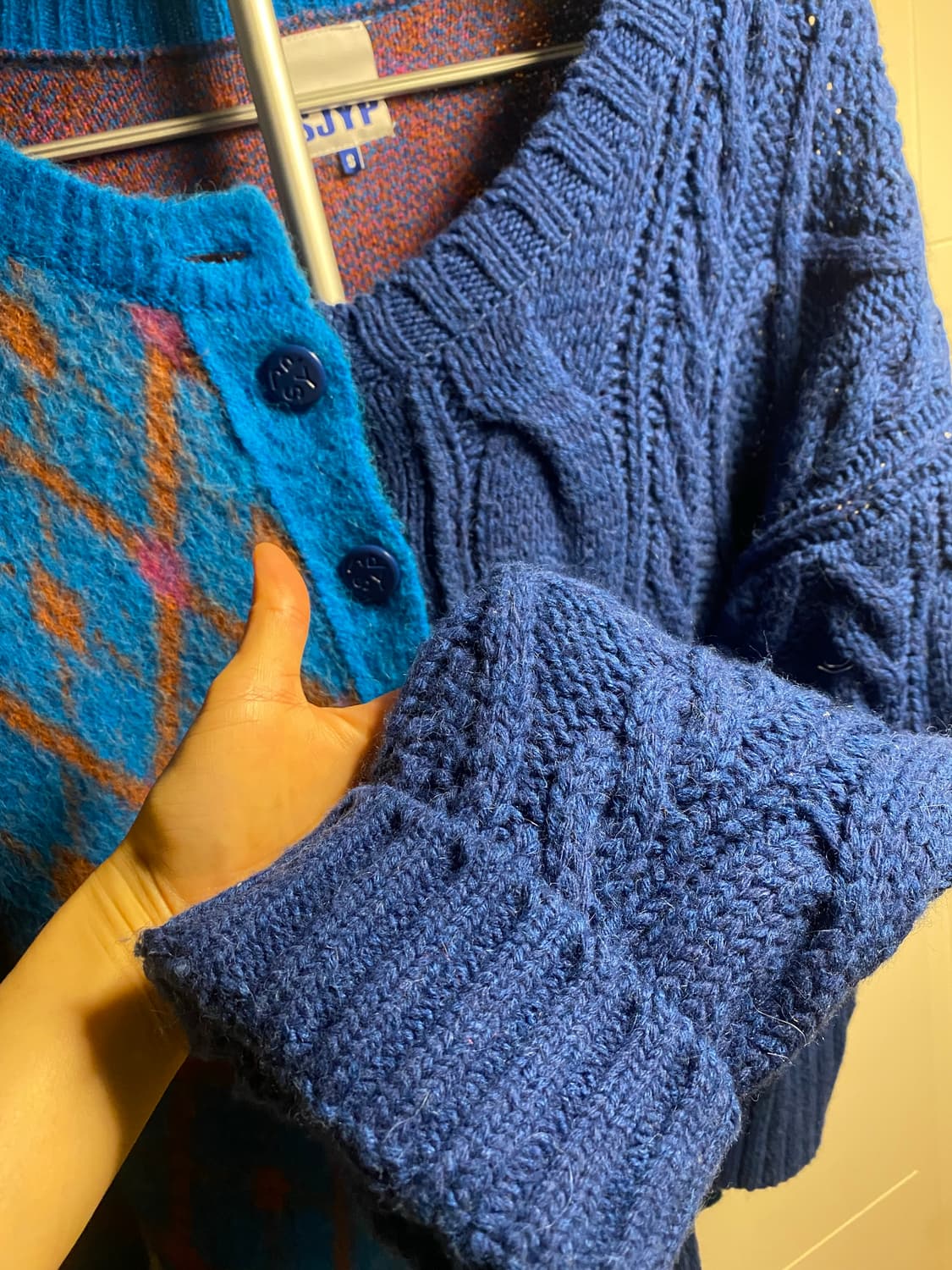 SJYP 언발란스 니트 가디건 S 상품이미지3