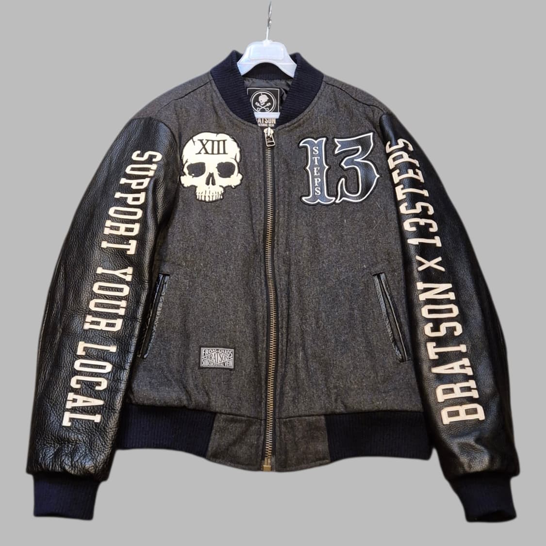 (M)BRATSON 울&레더  스타디움자켓  상품이미지1