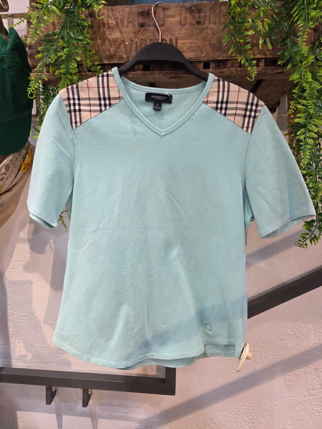 Burberry 버버리 민트 노바체크 반팔티 상품이미지1