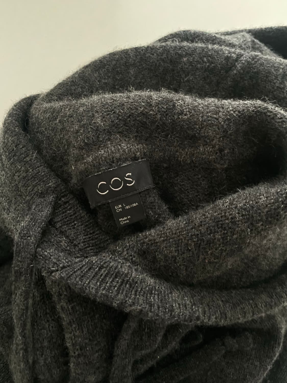 Cos 코스 차콜 울 후드 니트 L 상품이미지1