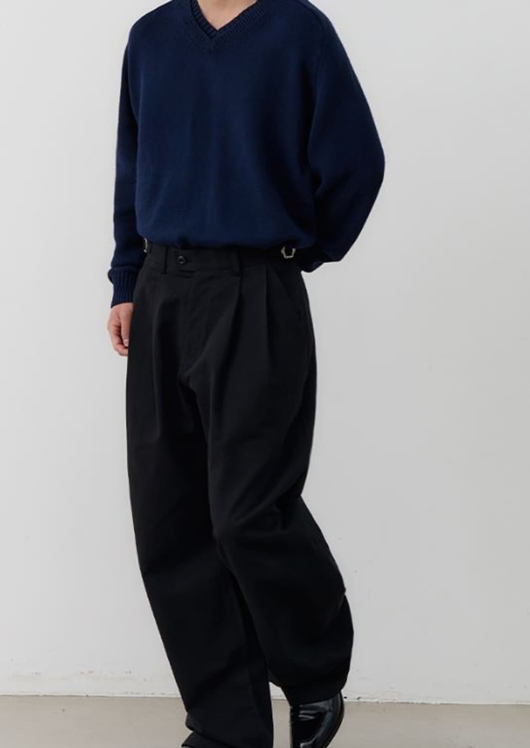 새제품 2사이즈) 노운 와이드 치노 블랙 상품이미지3