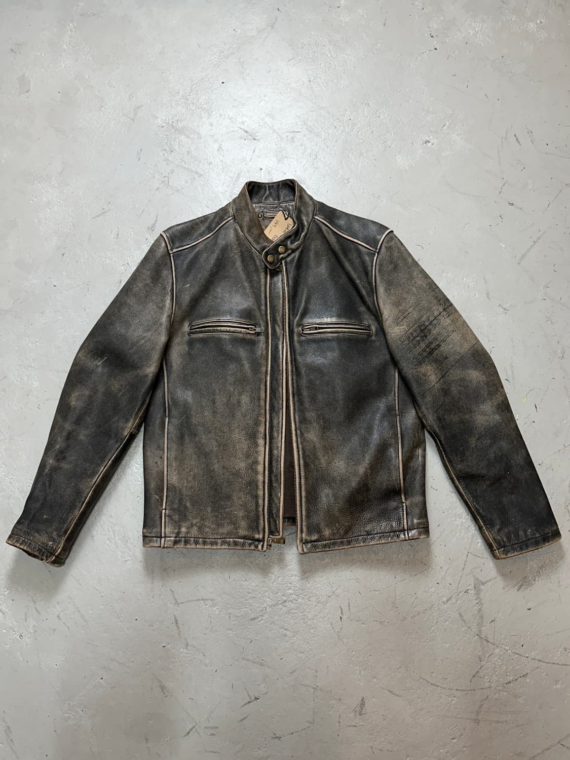 00's 디스 레더 자켓 빈티지 라이더 자켓 상품이미지1