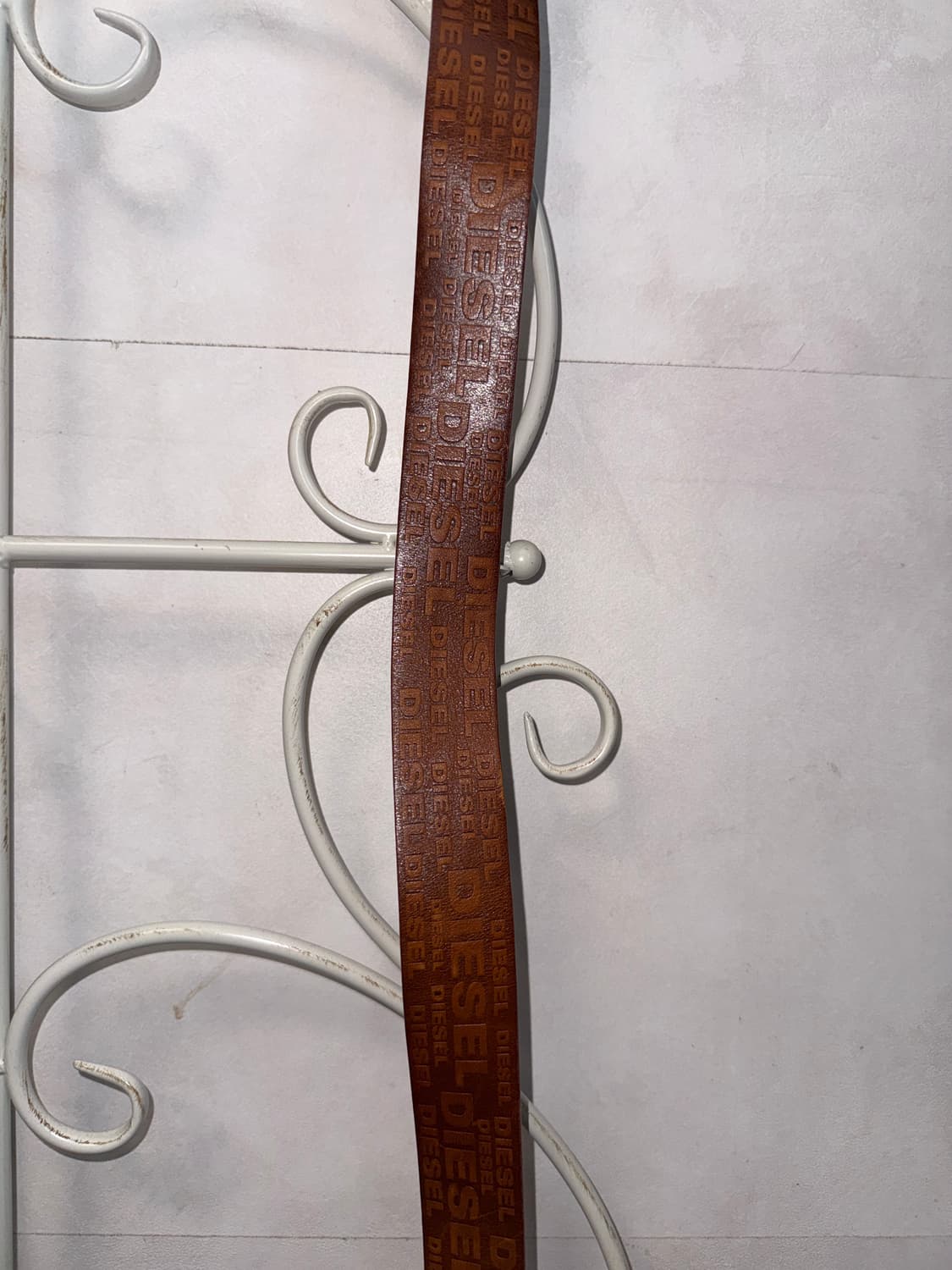 DIESEL brown logo leather belt 상품이미지5