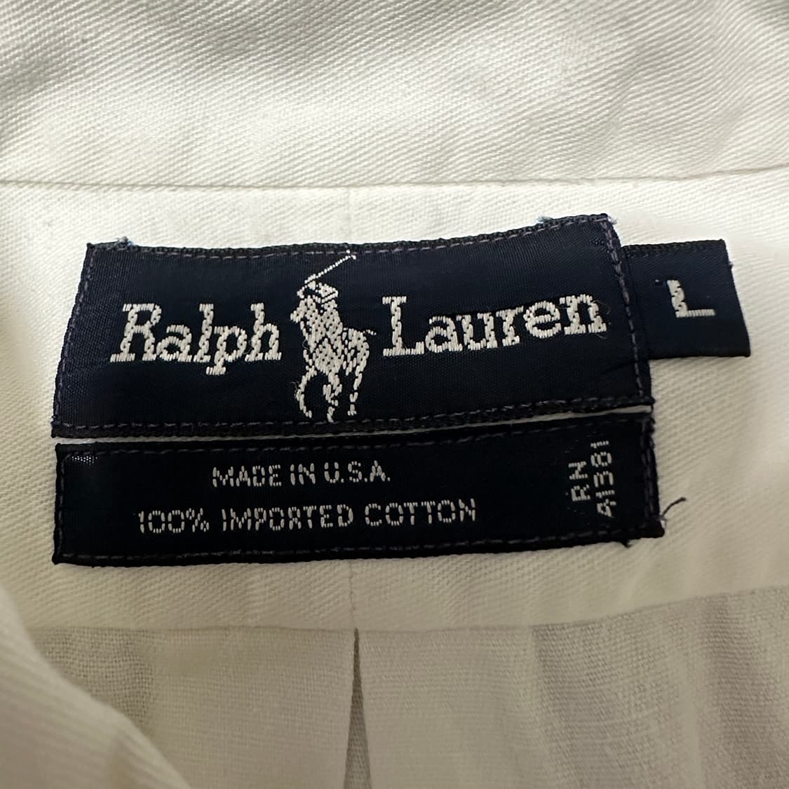 POLO RALPH LAUREN usa made white shirt 상품이미지3