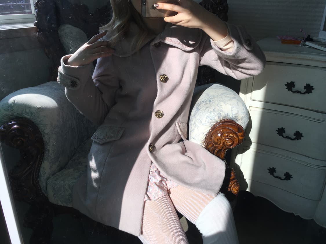 axes femme gyaru palepurple lace coat 상품이미지3