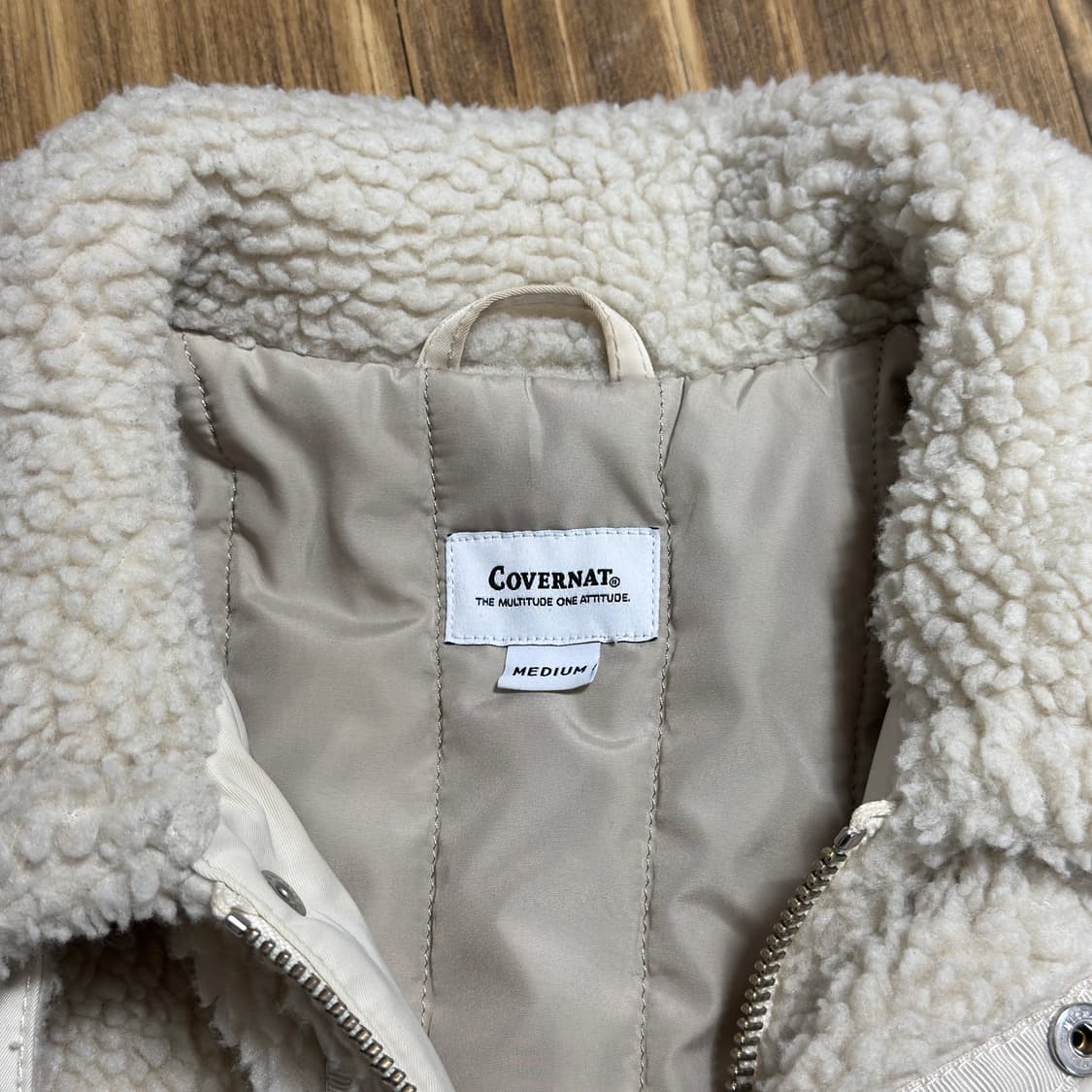 커버낫 보아 플리스 뽀글이 무통 자켓 상품이미지5