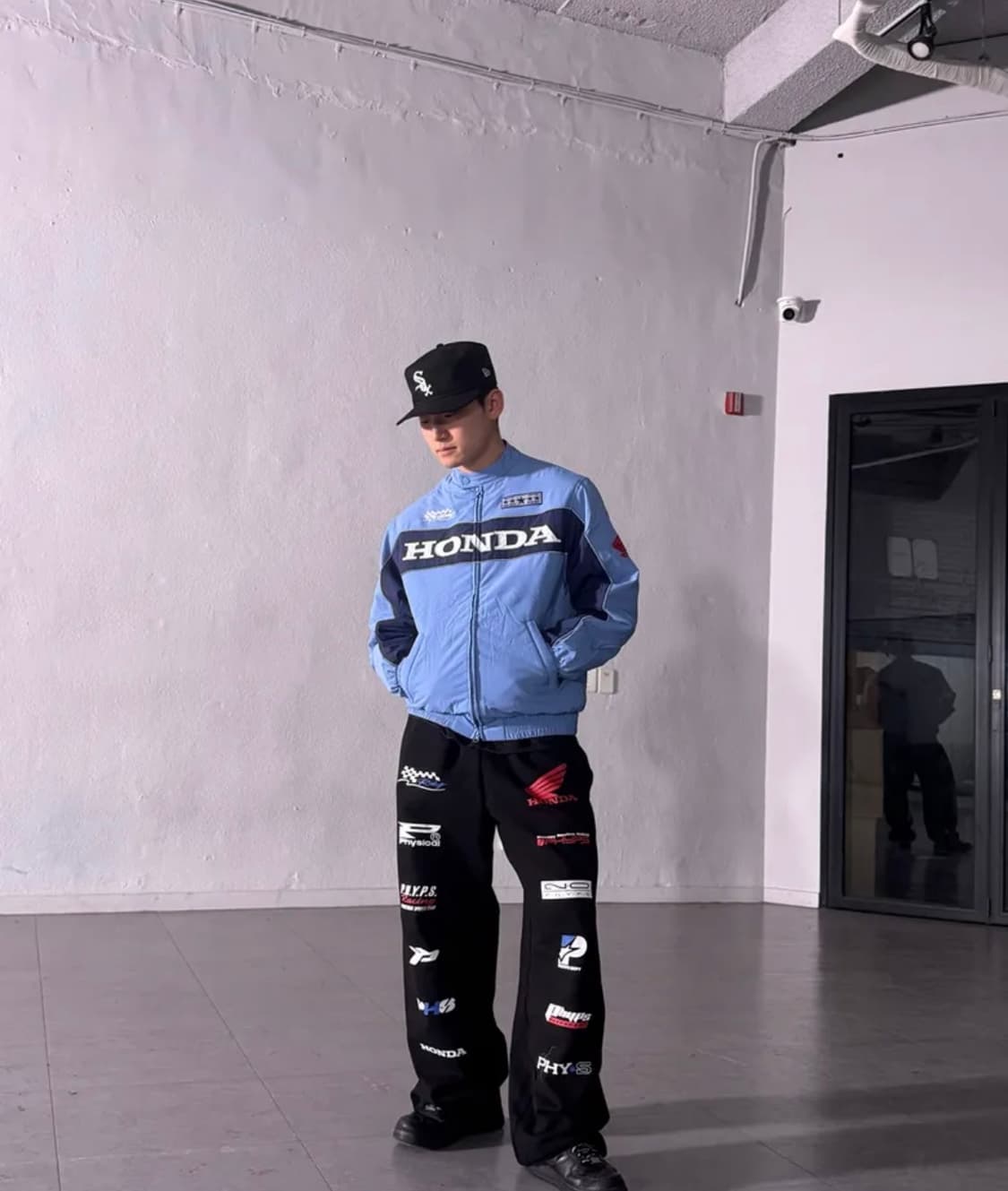 S, 실착 1회 / 혼다 모터사이클 레이싱 블루종 자켓  상품이미지5