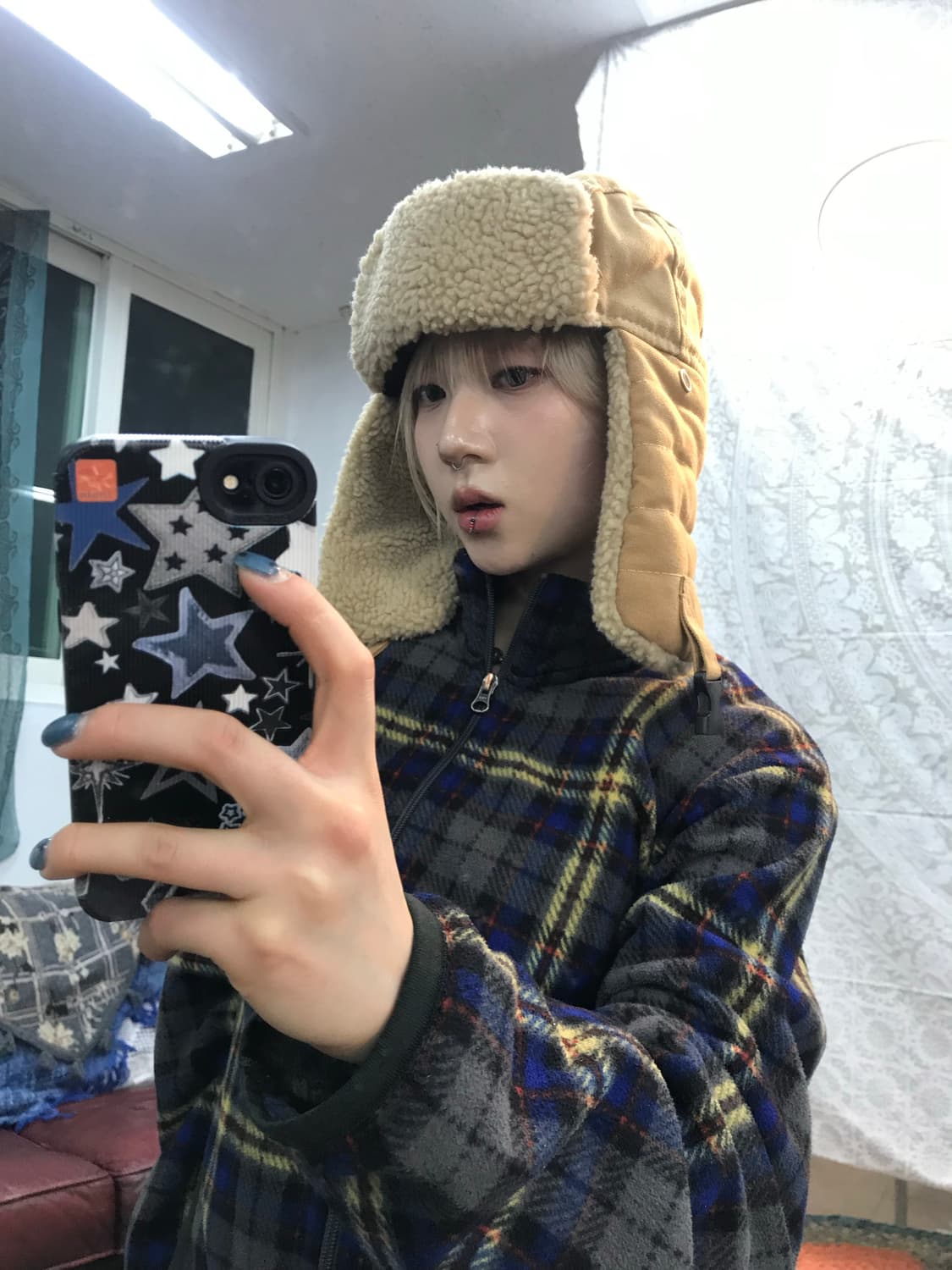 빈티지 양털 군밤모자 이어머프캡 상품이미지1