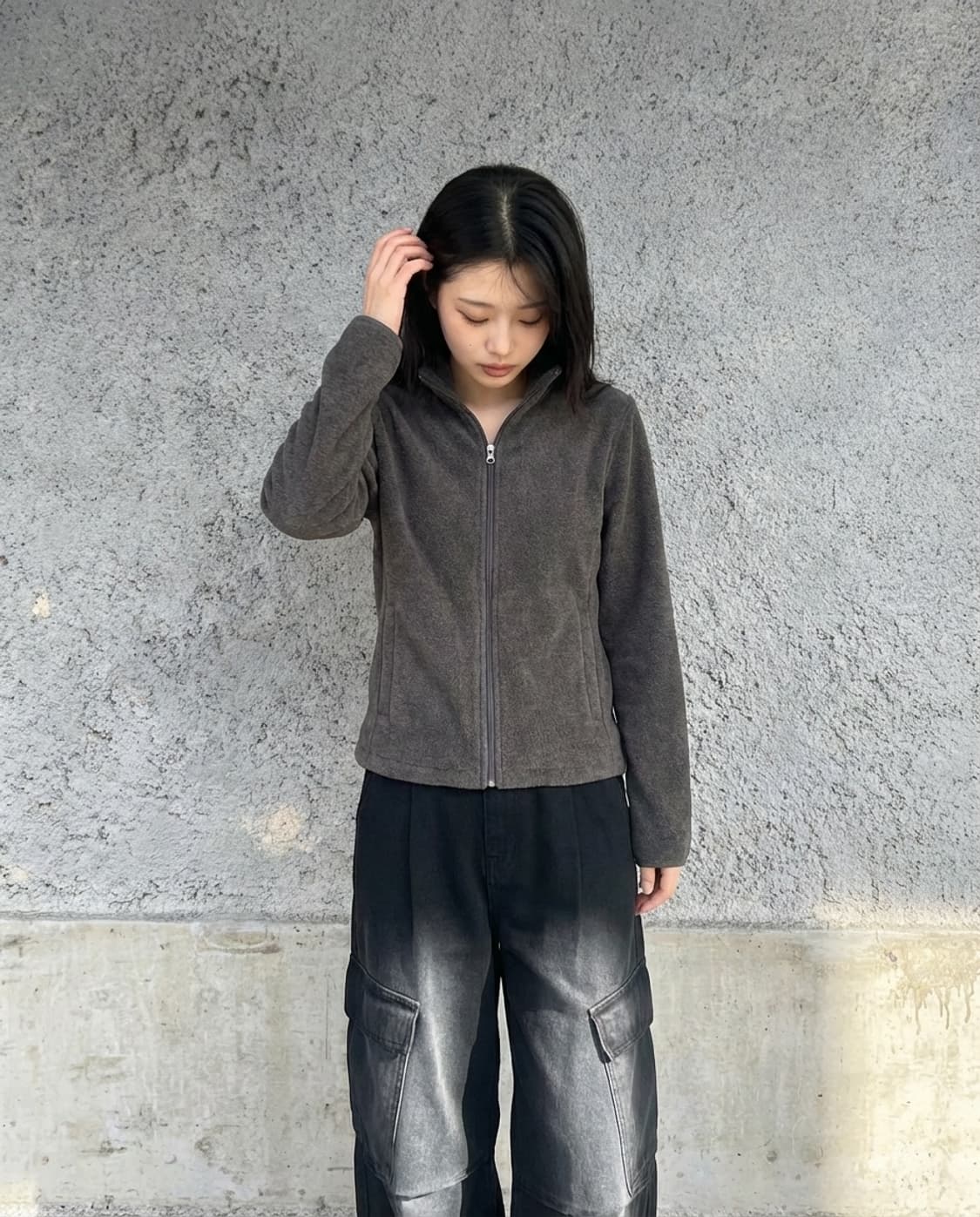 탑텐 차콜 후리스 플리스 집업 90 상품이미지1