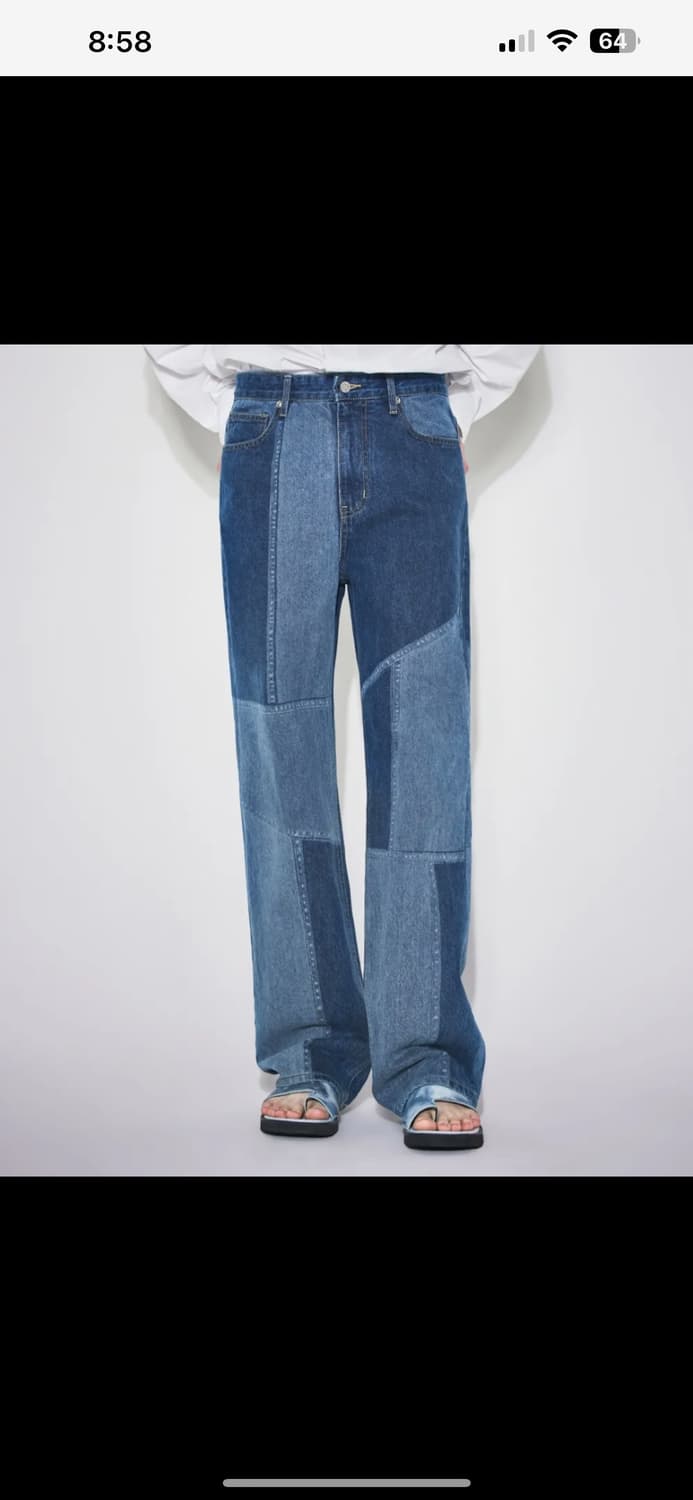 메종미네드 패치워크 데님팬츠 50사이즈(XL) 상품이미지2