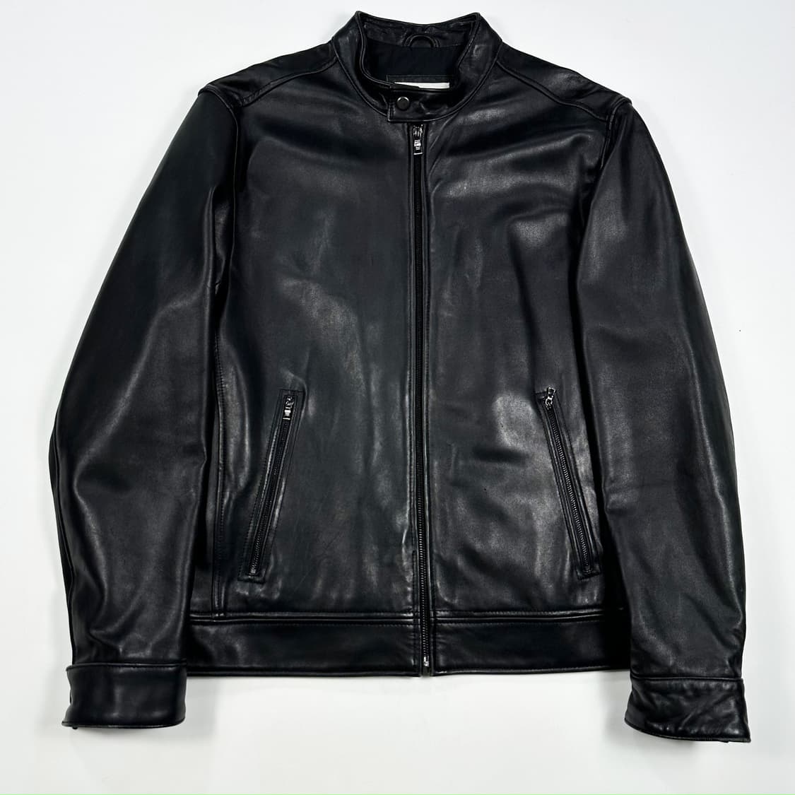 CK 캘빈클라인 클래식 싱글 레더자켓 블랙 L 상품이미지1