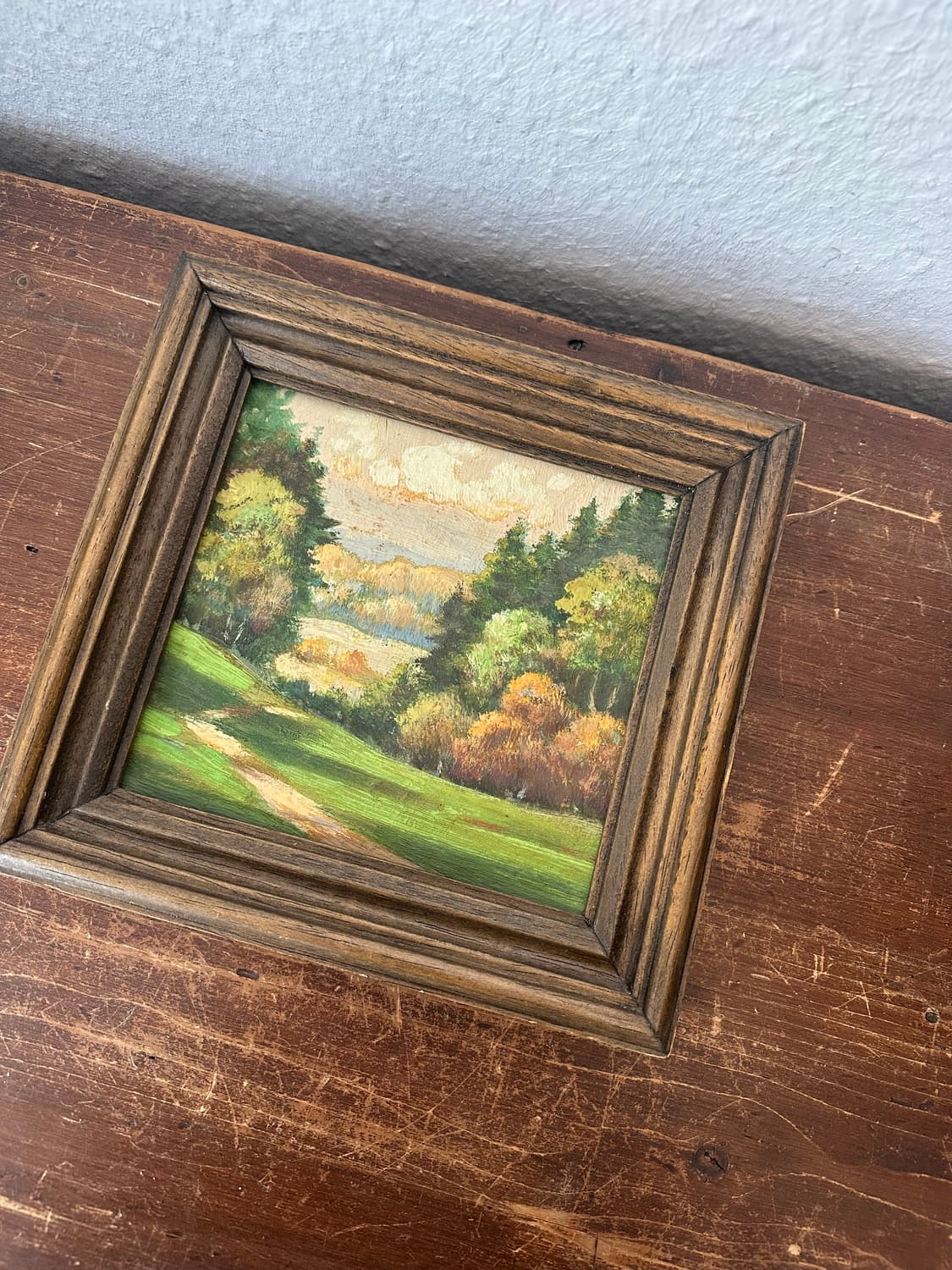 독일)빈티지 나무풍경 유화(핸드페인팅) 상품이미지3