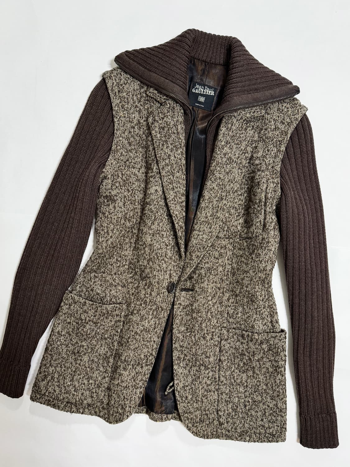 00‘s 장폴고티에 울 니트 집업 상품이미지3