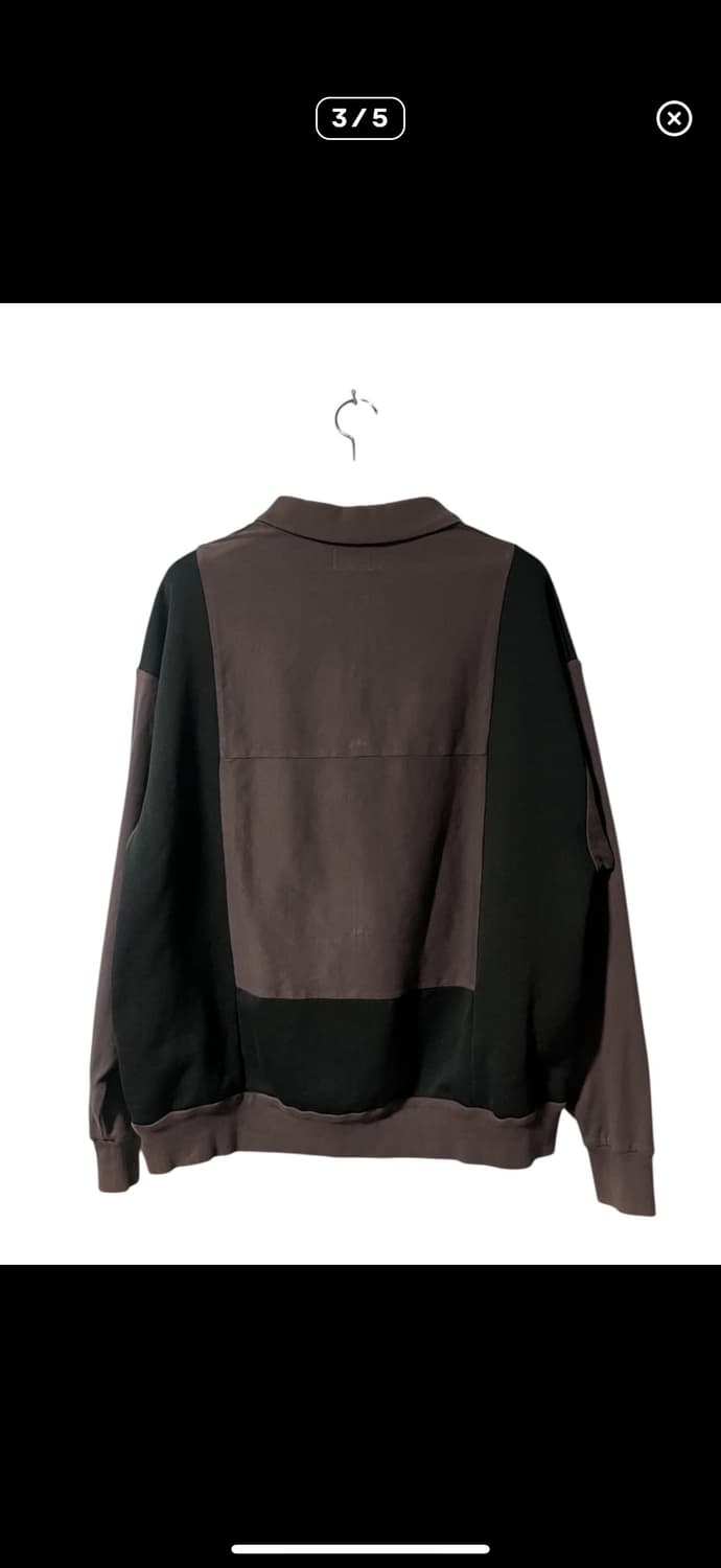 [XL] 카브엠트 패널 집업 가디건 블랙 차콜 상품이미지3