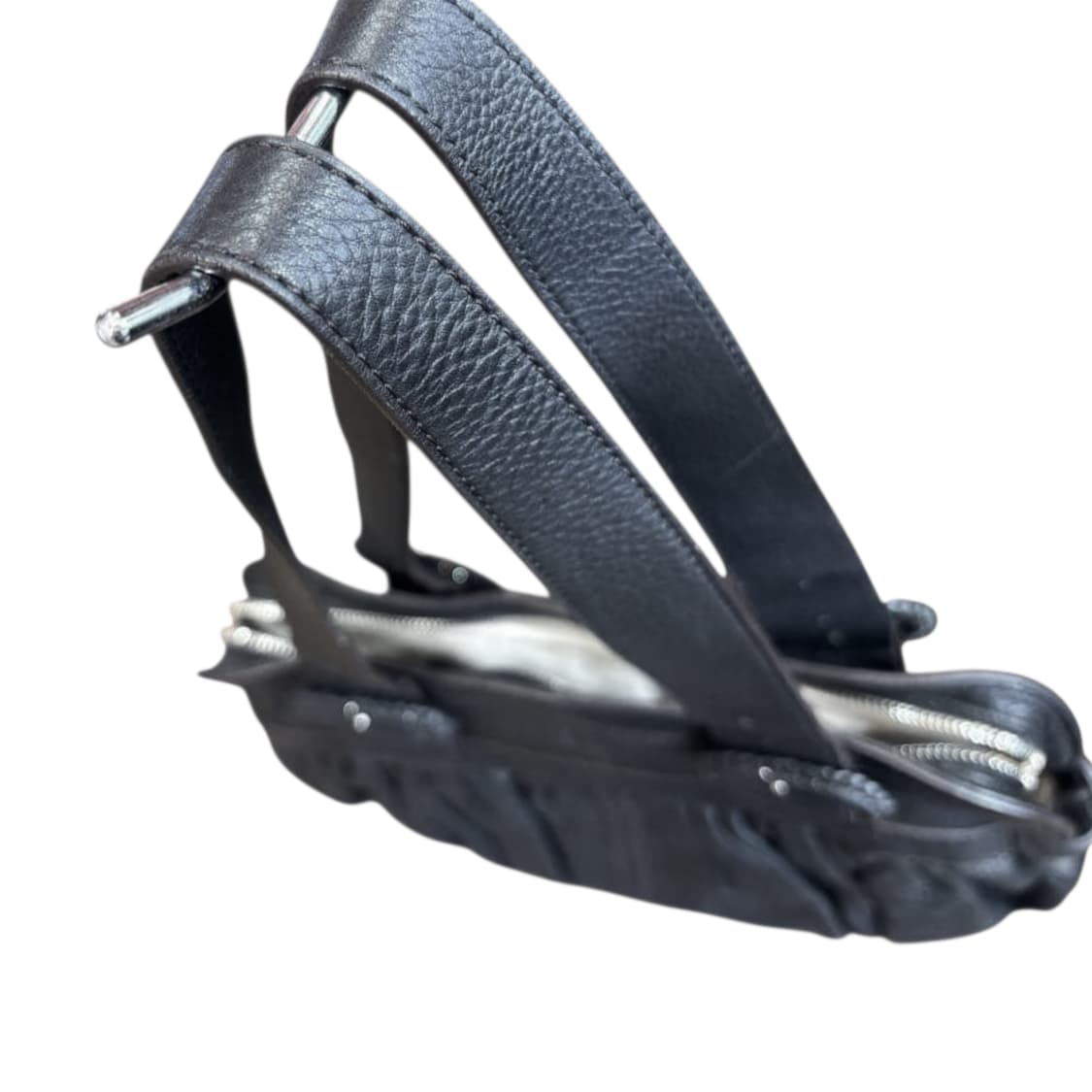 콜한 소가죽 셔링 토트백 요지 꼼데가르송 재패니즈 스타일 추구 상품이미지4