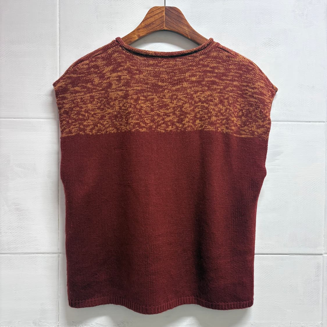 La pastel 포켓 브릭 스트링 니트 베스트 조끼 (JPN) 상품이미지6