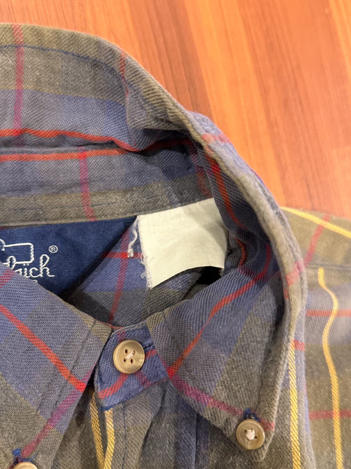 80s Woolrich 울리치 빈티지 코튼 플란넬 체크 셔츠 상품이미지7