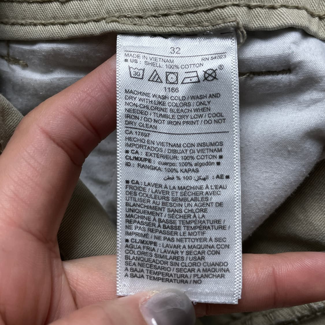 OLD NAVY 올드네이비 베이지 코튼 카고 하프 팬츠 A00765 상품이미지9