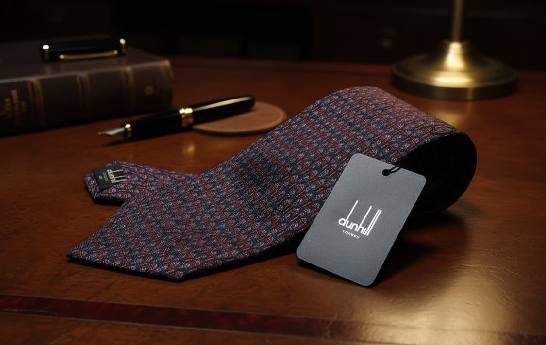 [새상품] 던힐 dunhill 이탈리아제 실크 넥타이 상품이미지1