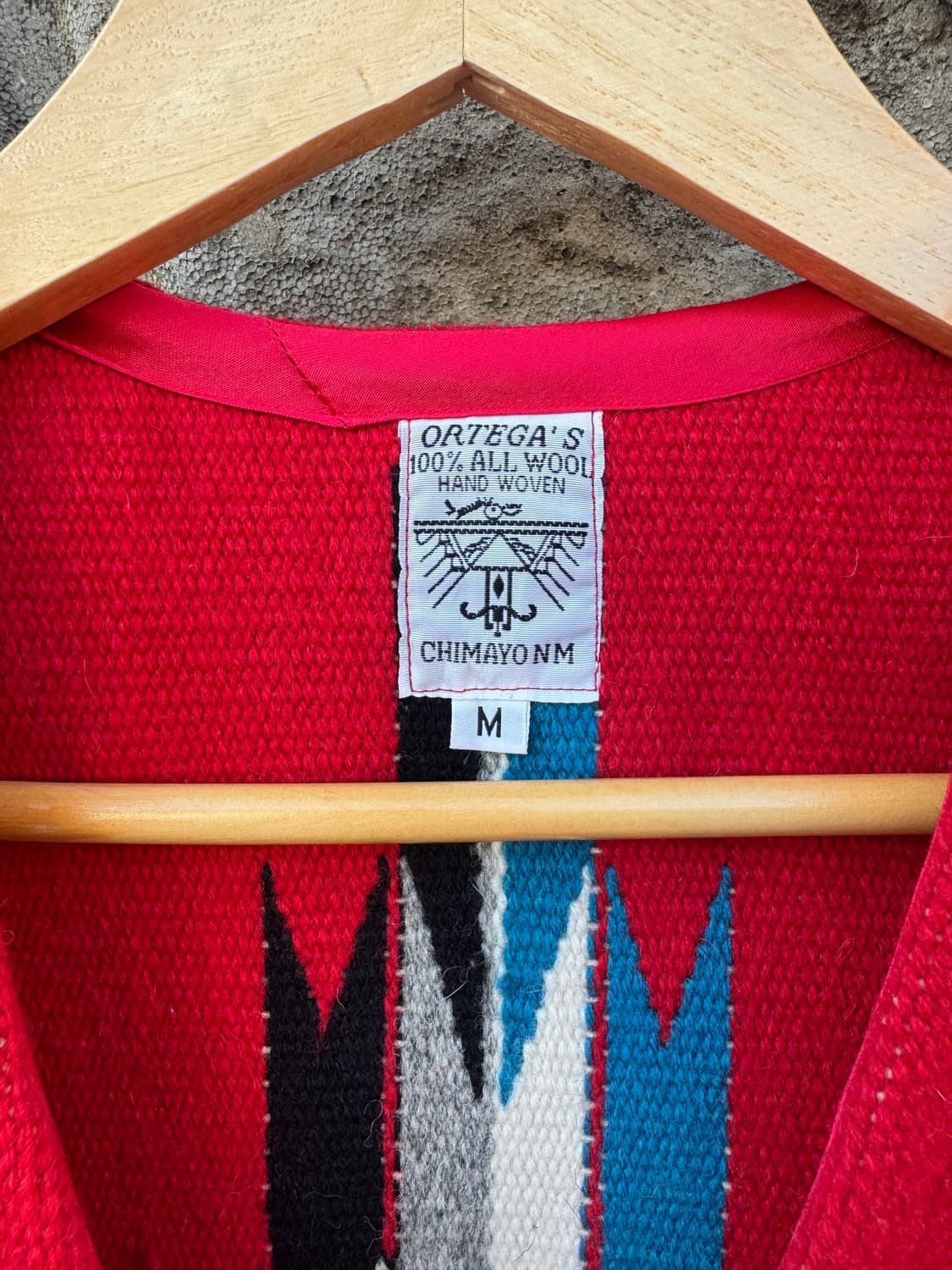 오르테가 핸드 우븐 울 치마요 베스트 웨스턴 네이티브 조끼 상품이미지8