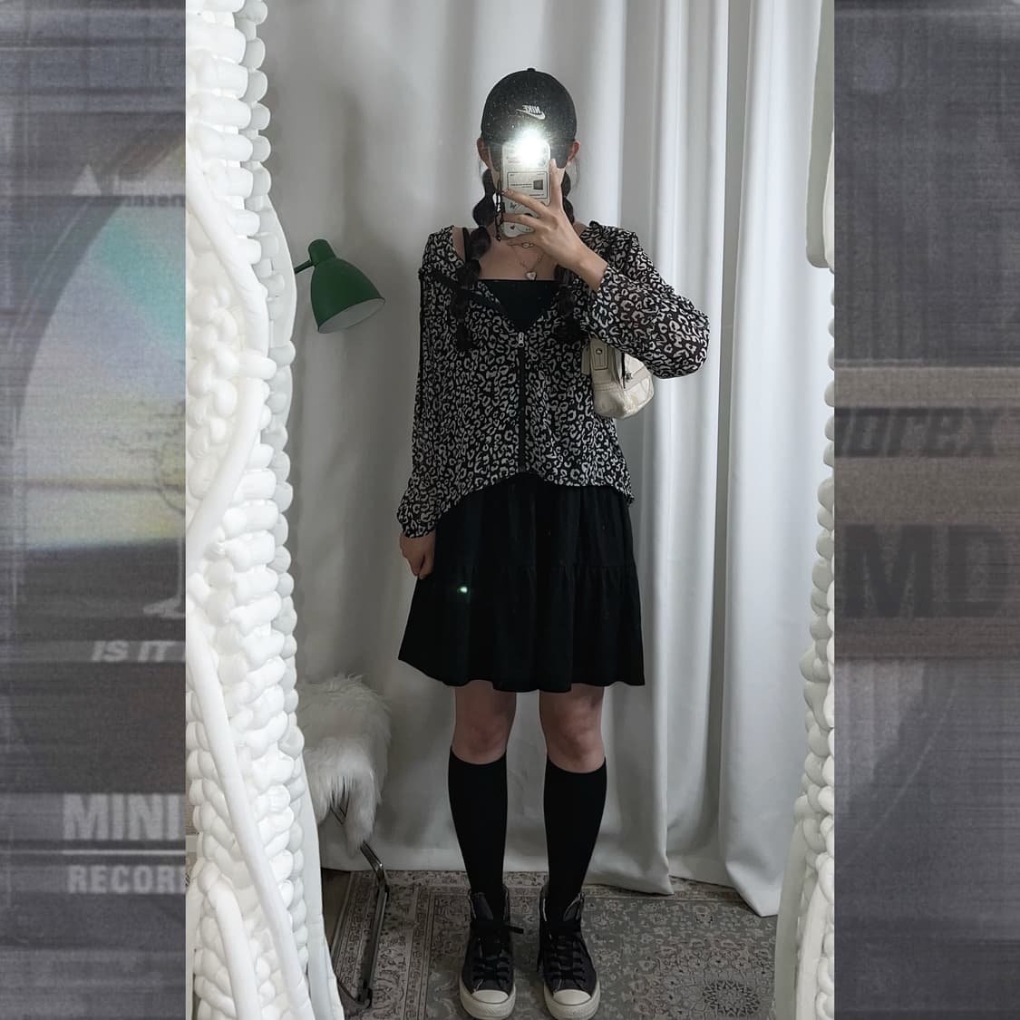 블랙 레오파드 여름 후드 집업 상품이미지3