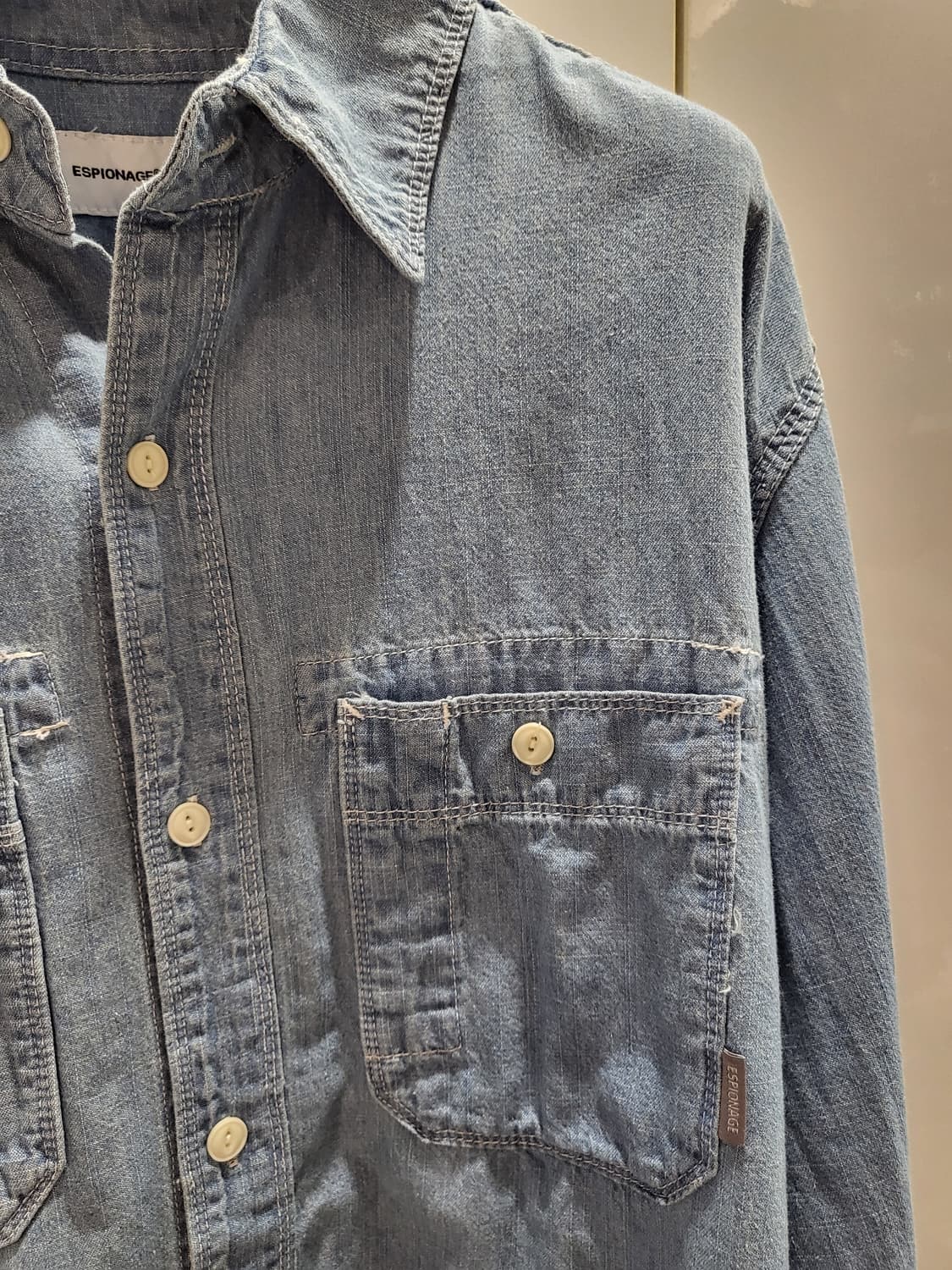 택포♦️새상품♦️에스피오나지 청 남방 데님 셔츠 espionage 자켓 상품이미지3