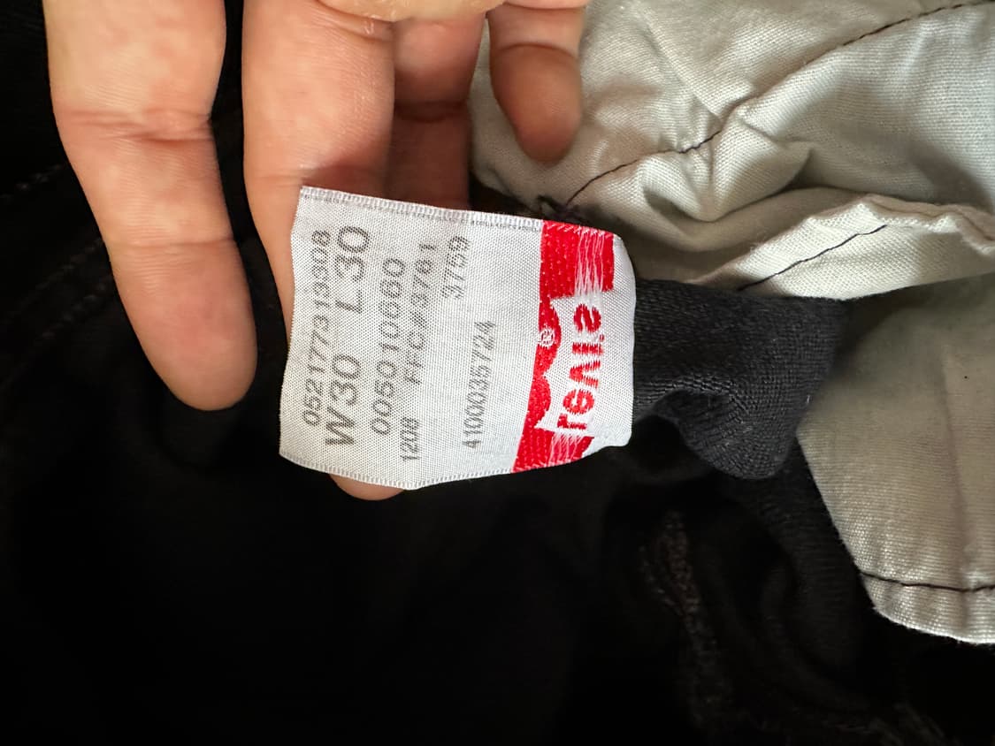 Levi’s 501 블랙 데님 팬츠 (W30) 상품이미지6