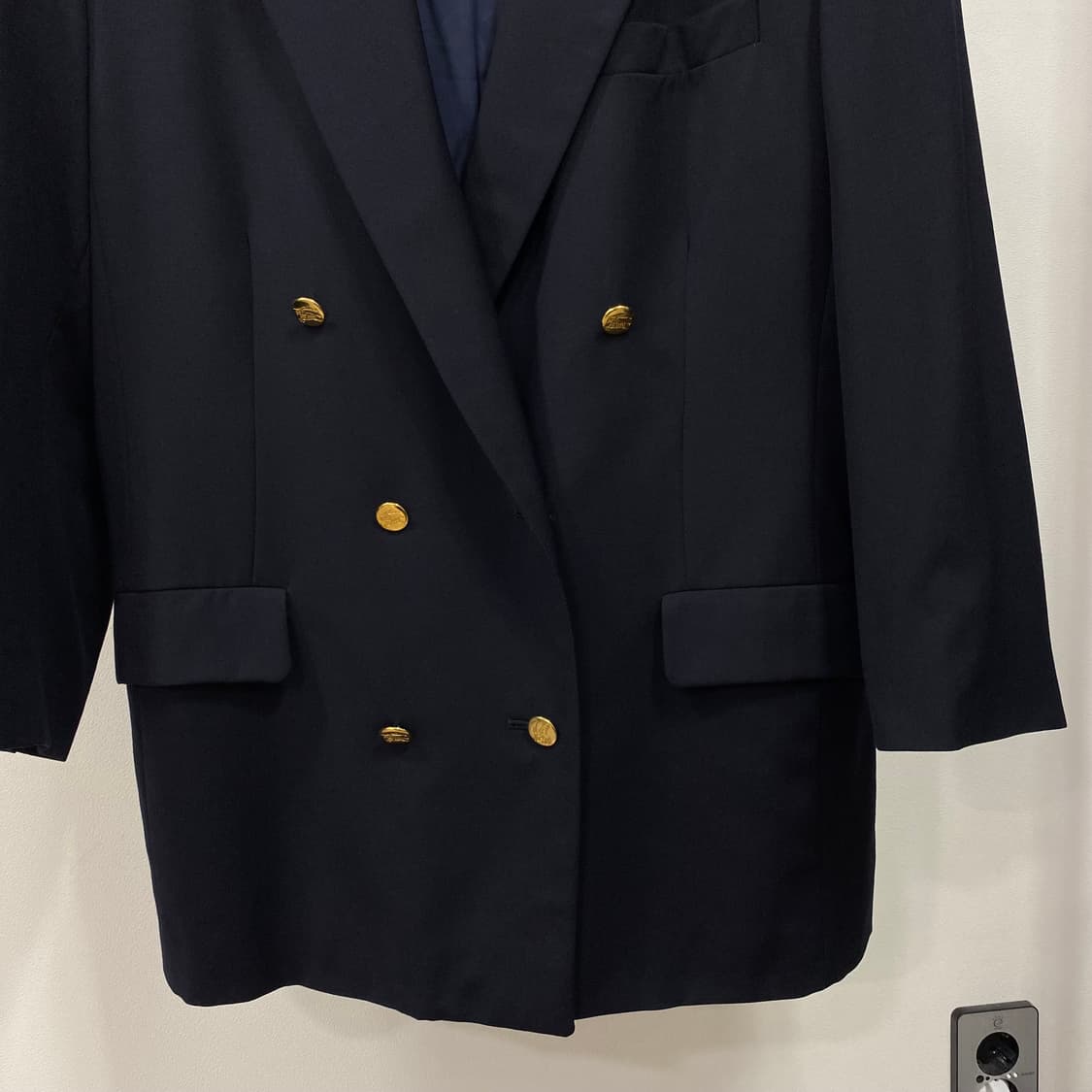 버버리 90s 금장 버튼 울 더블 브레스티드 상품이미지4