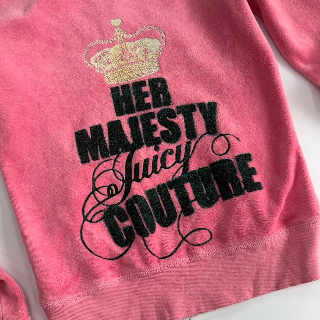 Juicy couture 쥬씨꾸뛰르 백 포인트 핑크 벨벳 후드집업 상품이미지7
