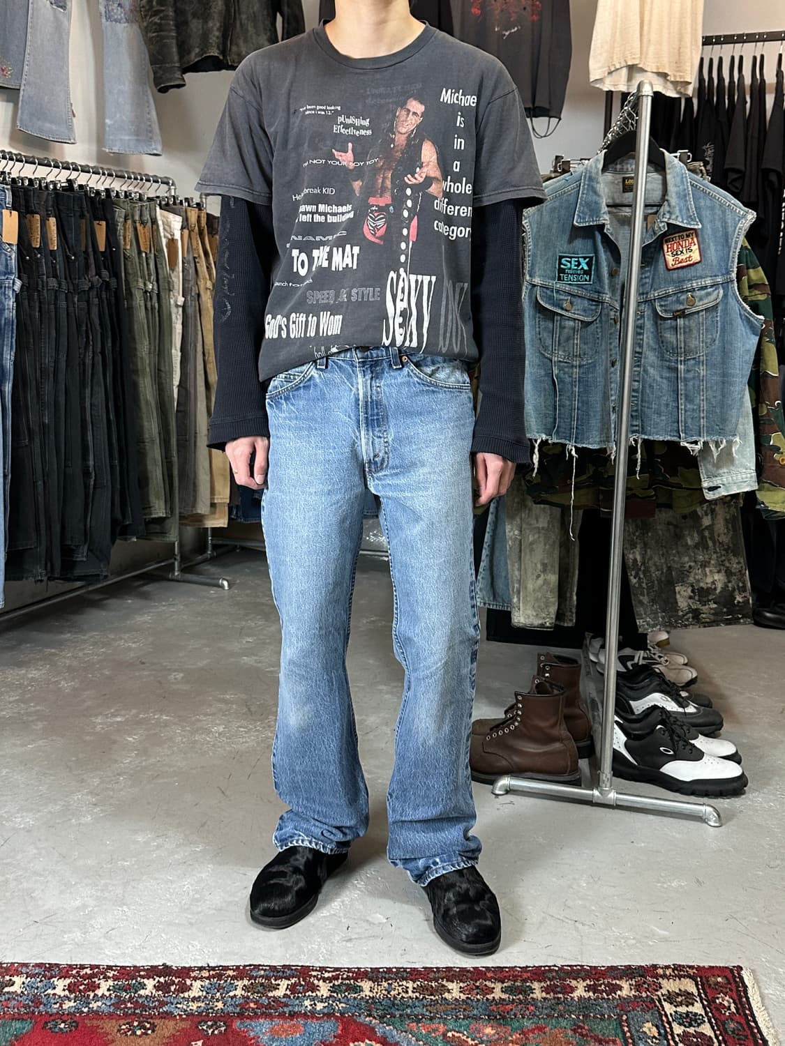 80's USA Made 빈티지 리바이스 517 오렌지탭 체인스티치 상품이미지2