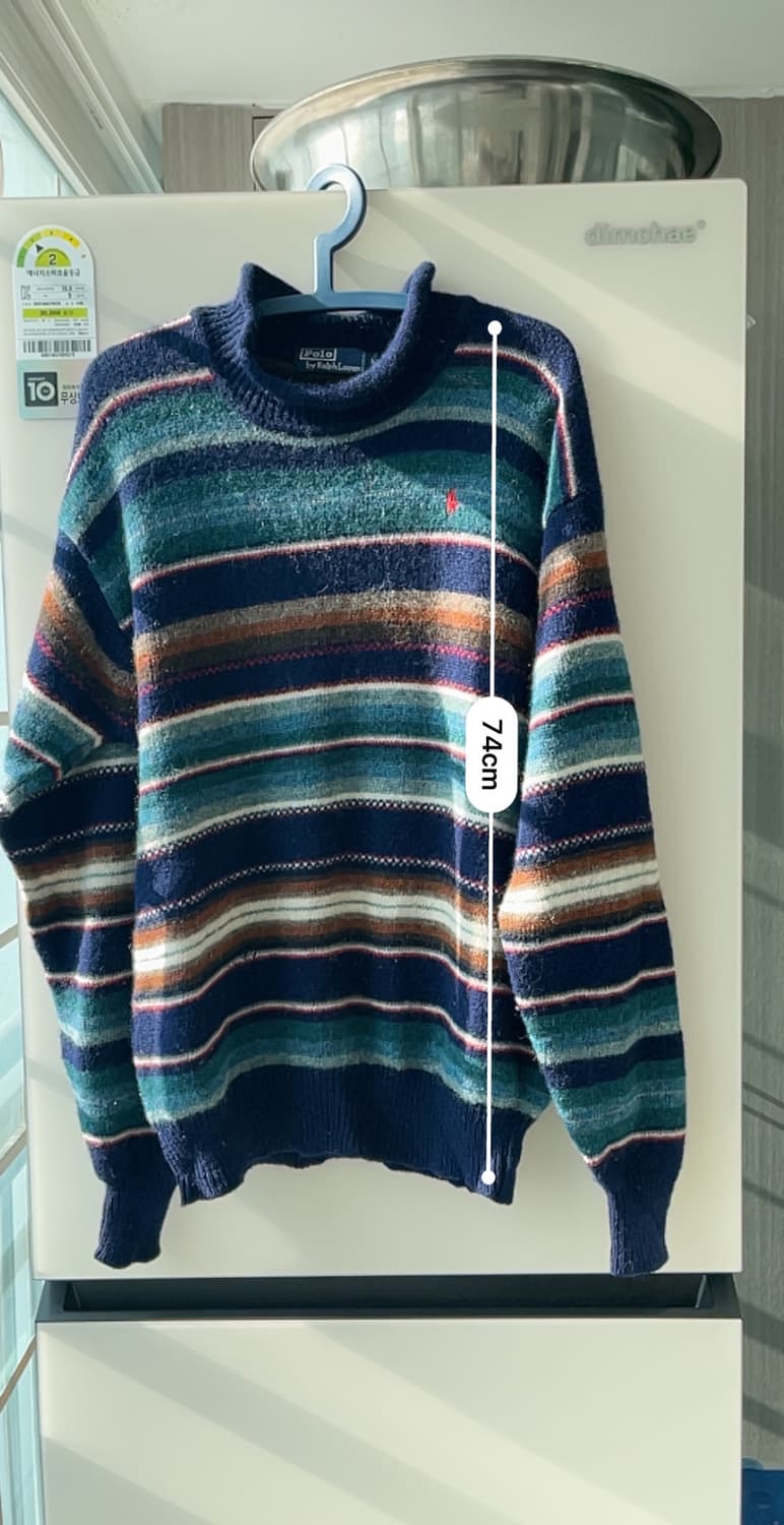 폴로 스트라이프 모크넥 니트 L 상품이미지9