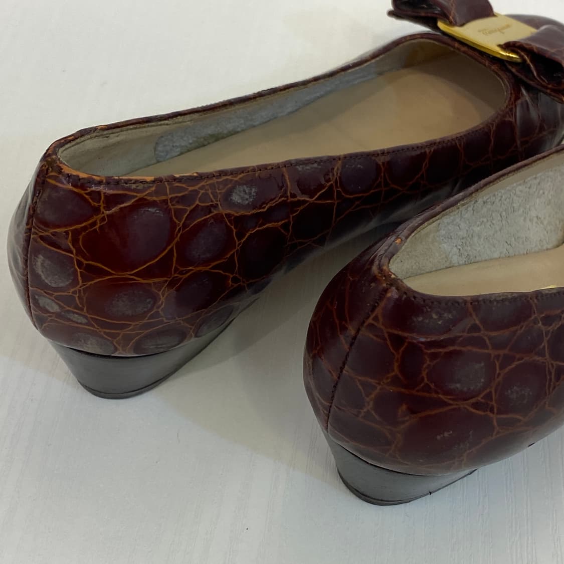 [215] 페라가모 바라 보우 레더 미들 펌프스 4C 상품이미지6