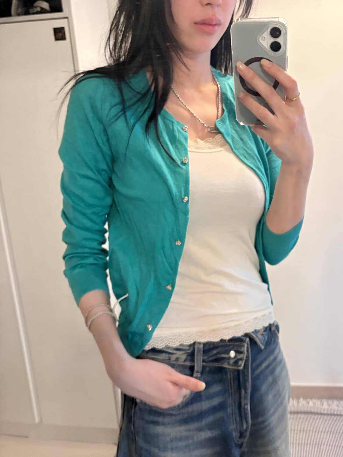 japan vintage cardigan+sleeve set 상품이미지1