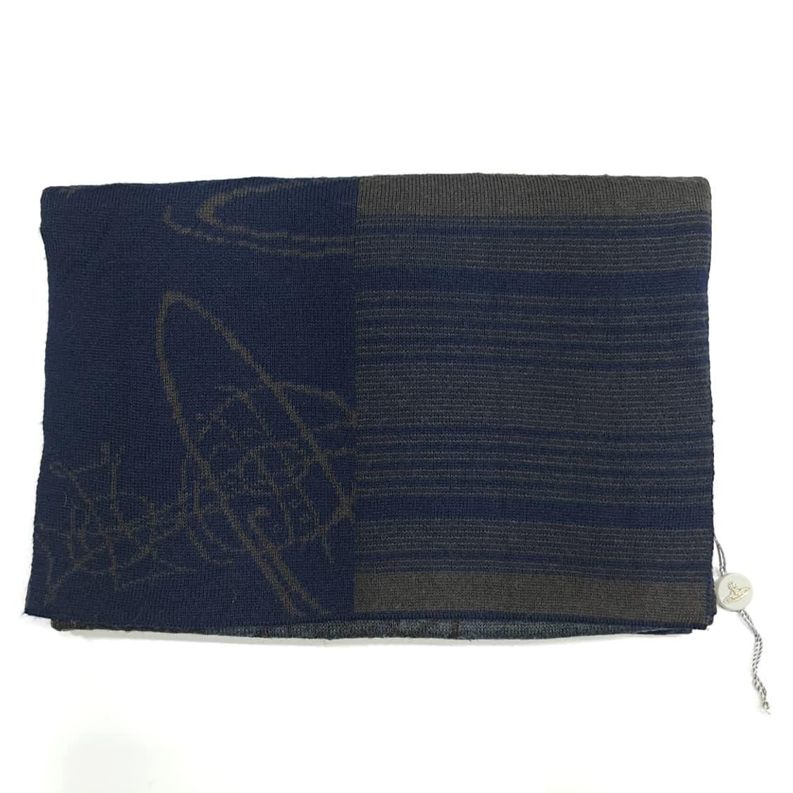 MX102 비비안 웨스트우드 오브 패턴 울 블렌드 목도리 머플러 상품이미지7