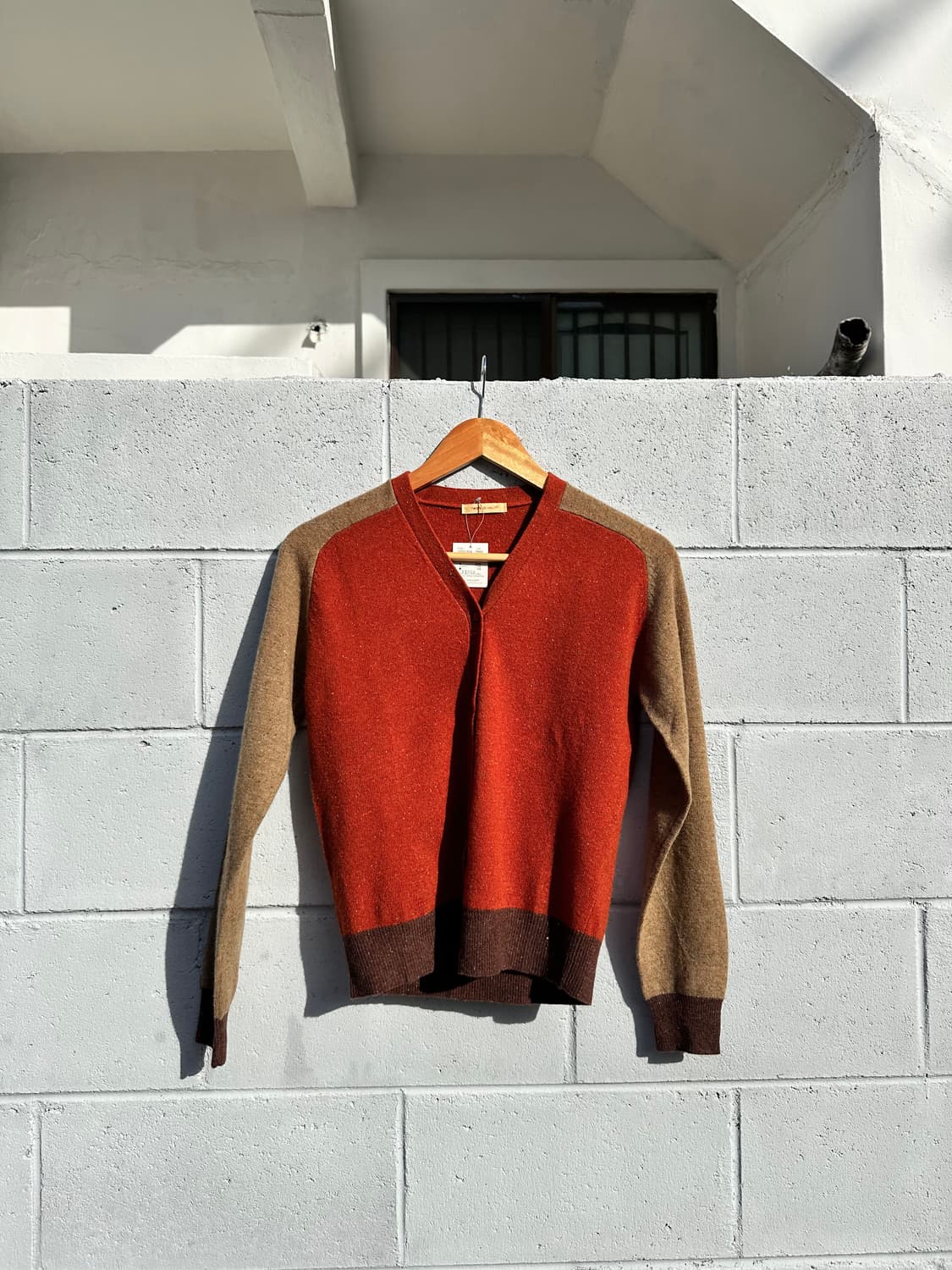 컬러블록 니트 가디건 상품이미지1