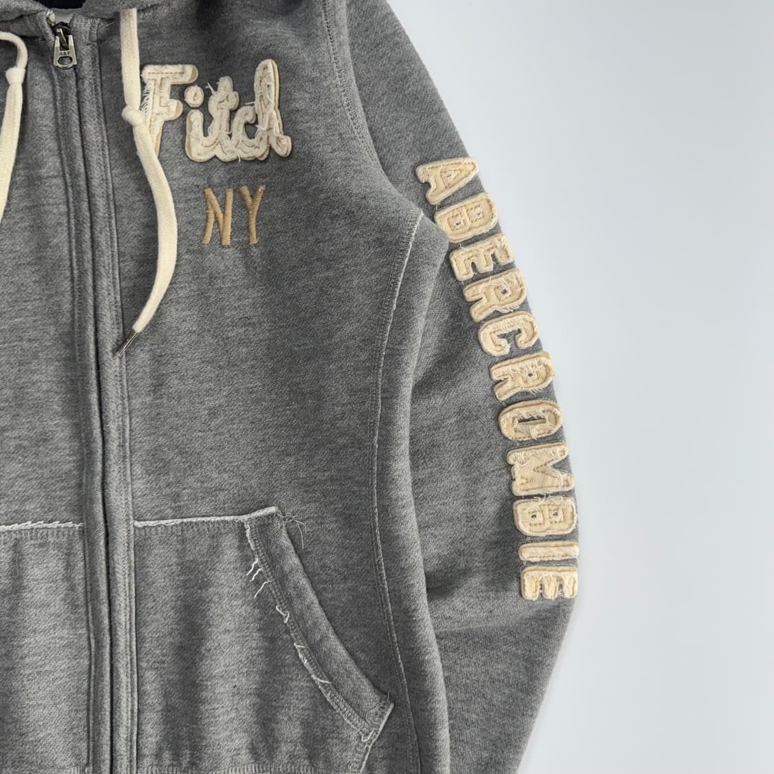Abercrombie 아베크롬비 사이드로고 그레이 후드집업  상품이미지5