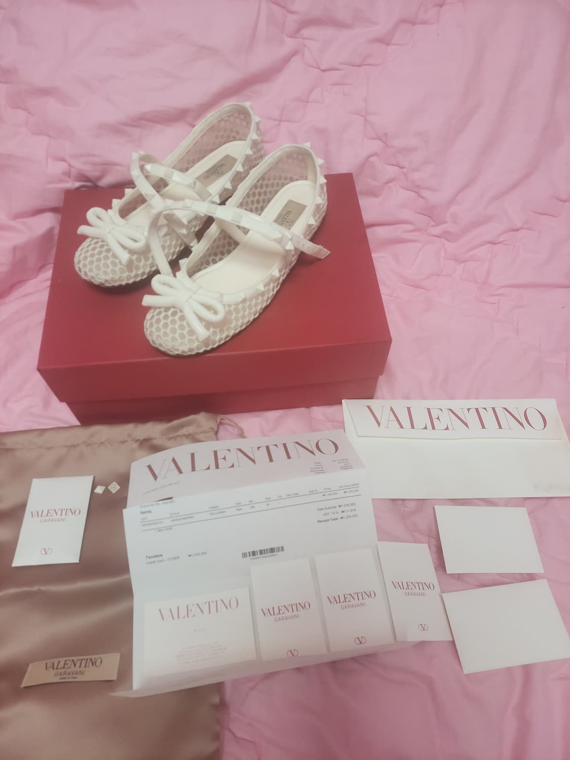 정품)급처5번정도신음!발렌티노 차정원 리본발레리나메리제인플랫슈즈 인보이스 상품이미지1