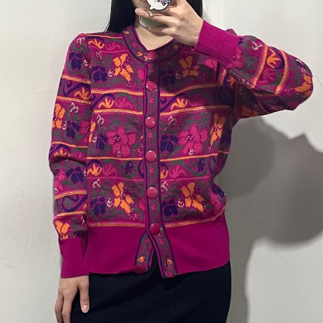 입생로랑 아카이브 패턴 가디건 상품이미지2