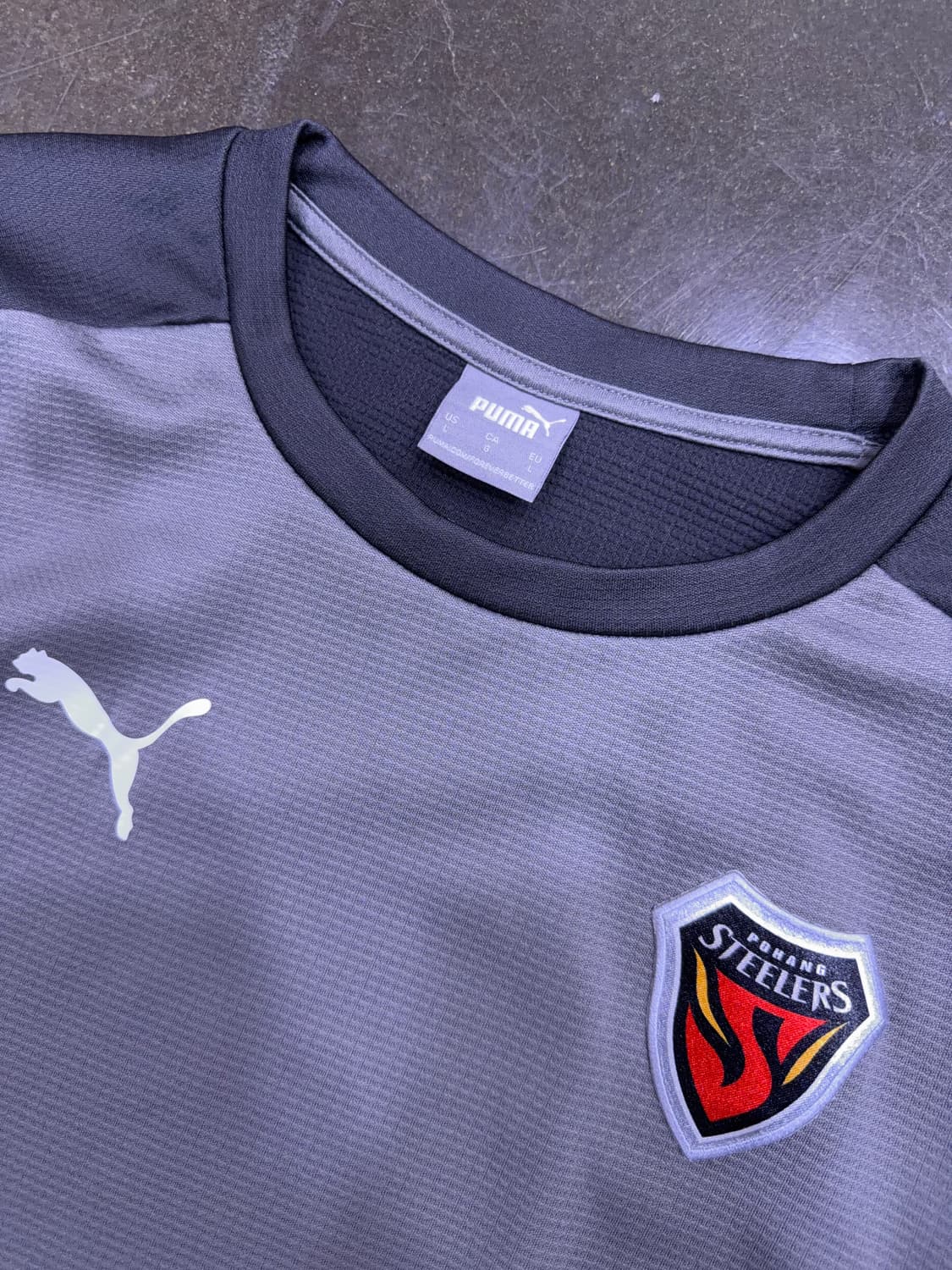 푸마 포항 스틸러스 트레이닝 탑 스웻탑 티셔츠 L 상품이미지6