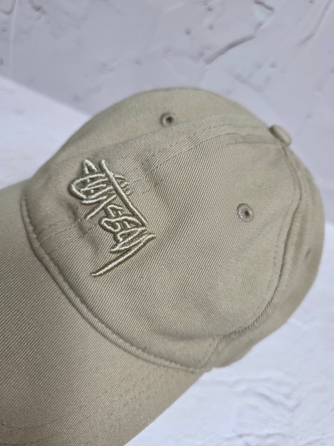 스투시  베이직 로고 로우 프로캡 베이지볼캡 모자 상품이미지3