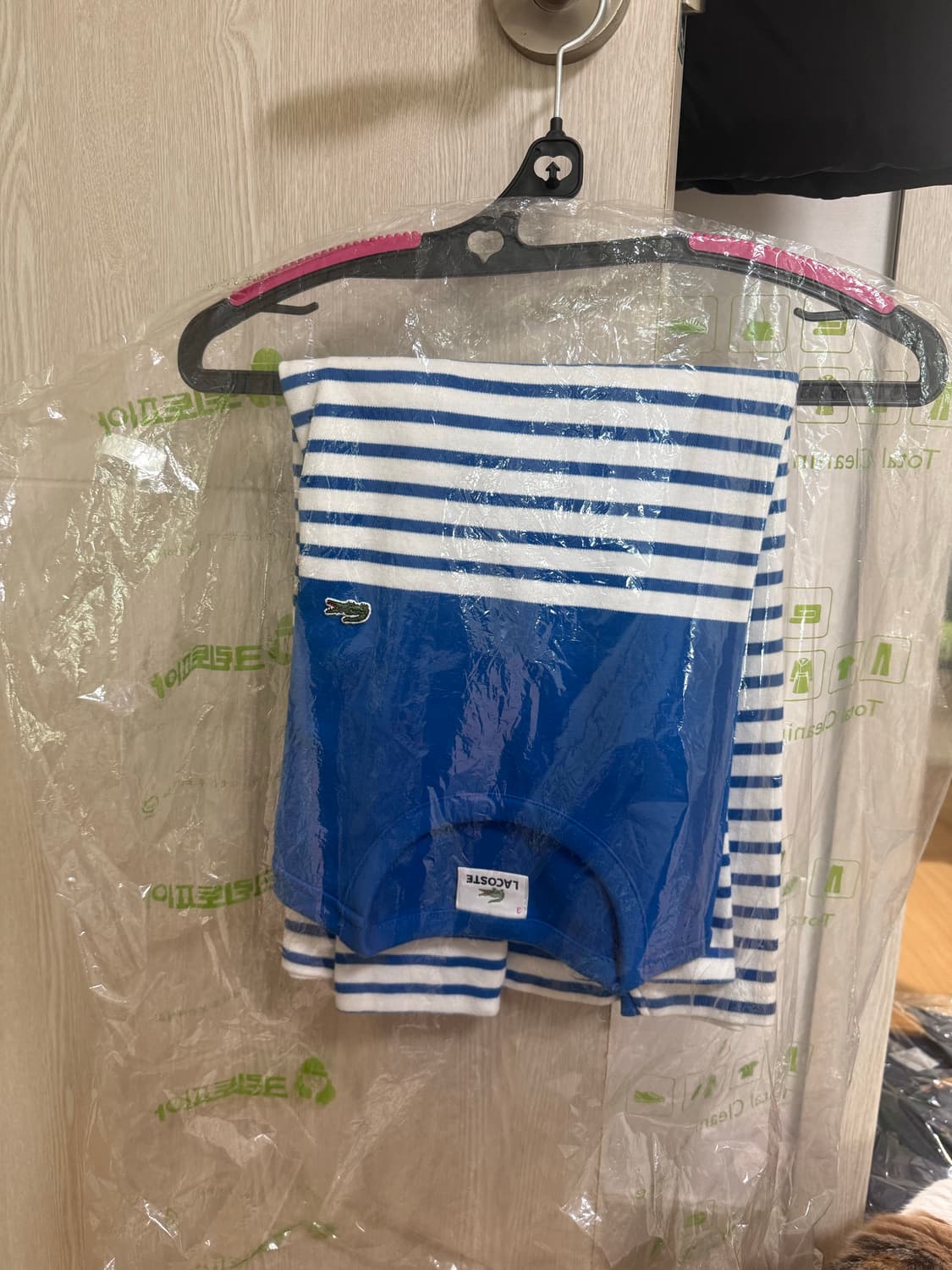 라코스테 스트라이프 긴팔 티셔츠(L 100) 새상품 상품이미지3