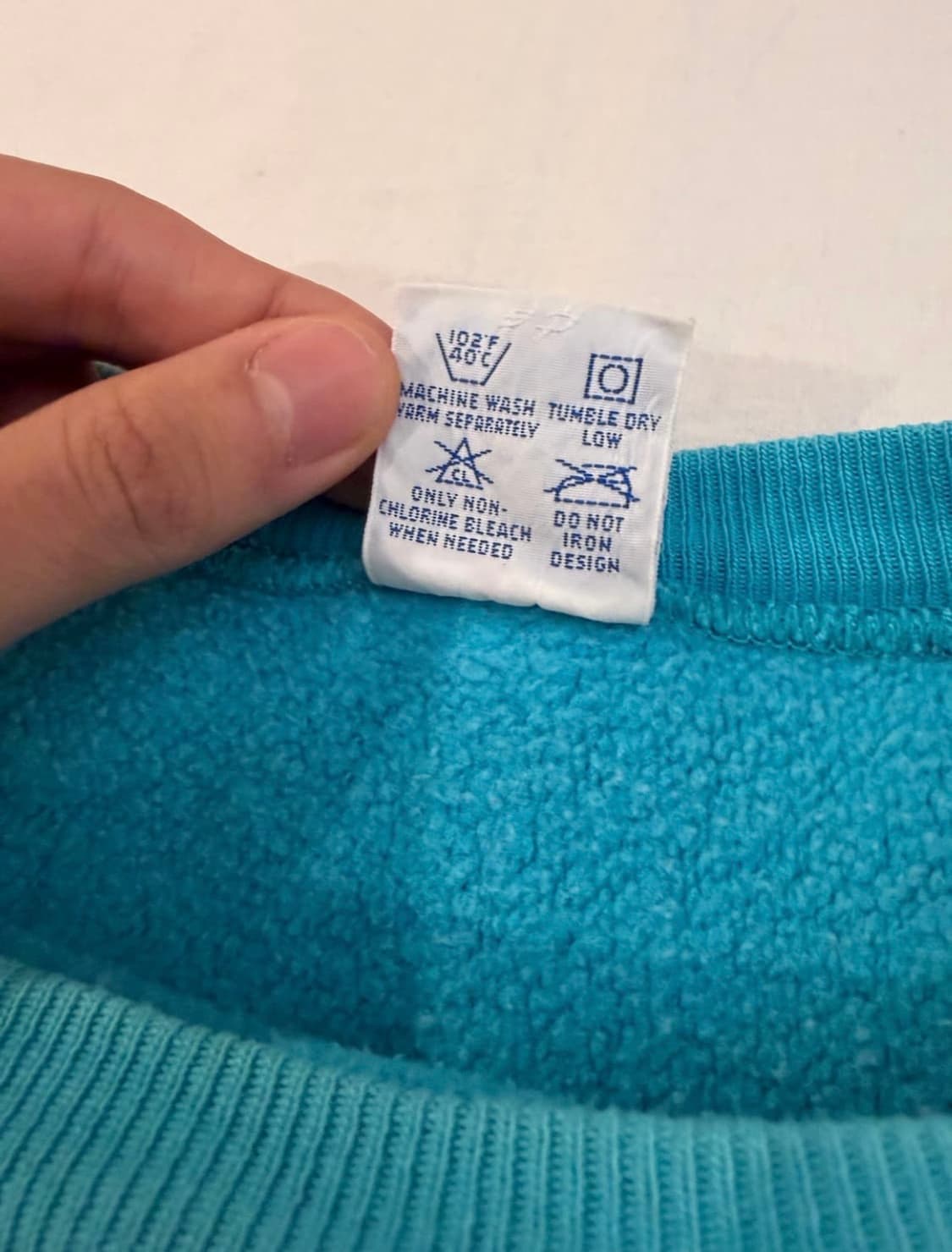 90s 챔피온 리버스위브 스웻셔츠 아쿠아민트 XL 상품이미지6