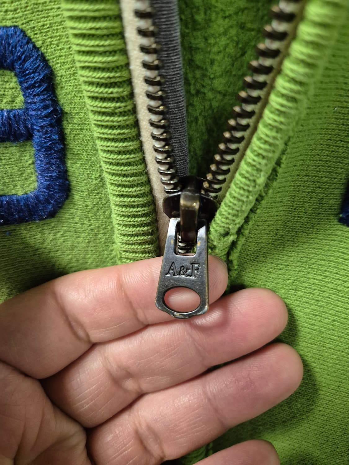 100 아베크롬비 Y2K 올드스쿨 빈티지 말차후드집업 L사이즈(상태A급) 상품이미지3