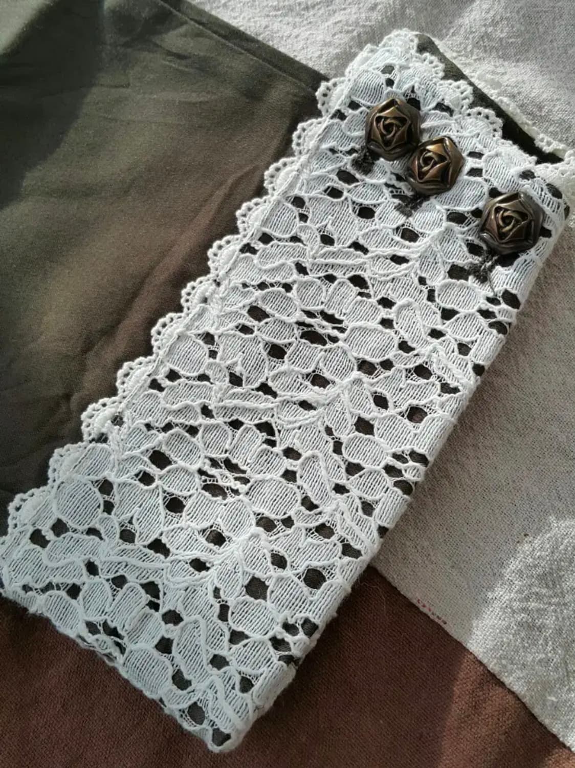 일본빈티지 새제품 axes femme 카키 레이스 바지 상품이미지5