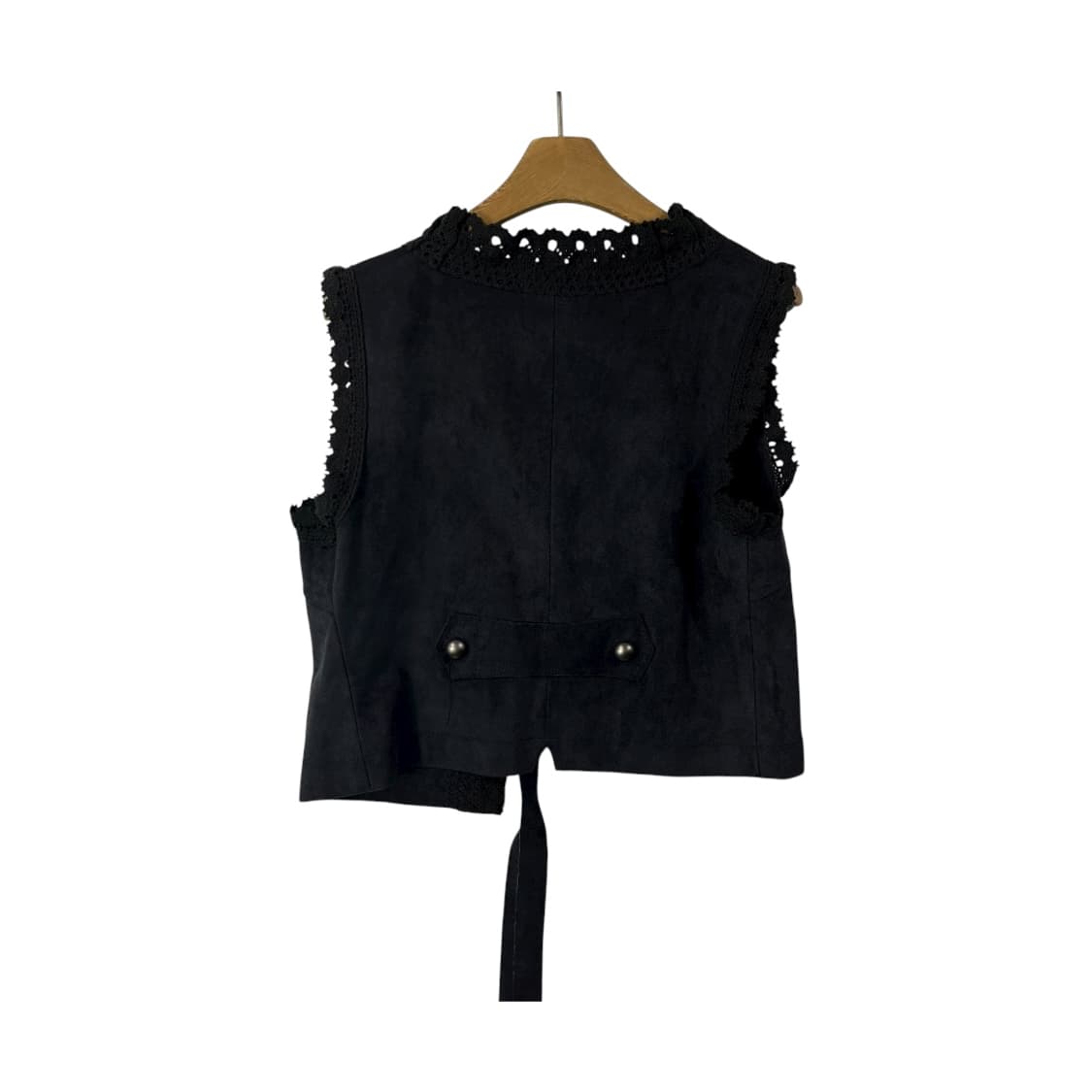 [JPN] 빈티지 크로쉐 레이어드 스웨이드 베스트 상품이미지2